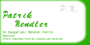 patrik mendler business card